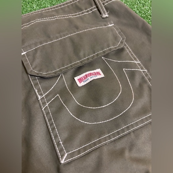 True Religion Green Cargo Pants 34x31 - Picture 4 of 6
